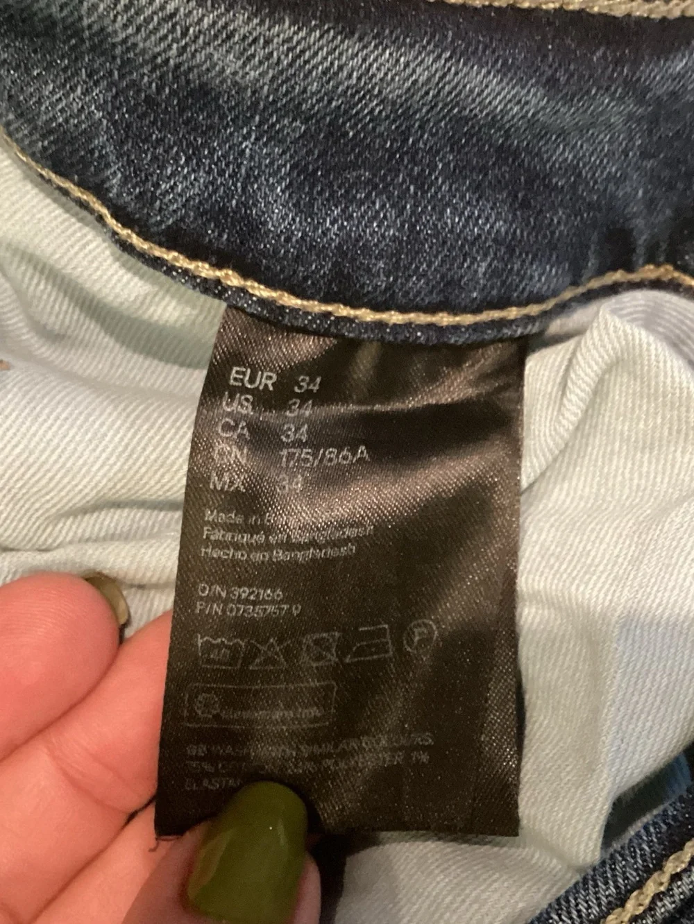 Men's Slim Fit Dark Blue Jeans